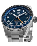 Tag Heuer Autavia Cosc GMT Automatic Blue Dial Silver Steel Strap Watch for Men - WBE511A.BA0650