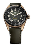 Tag Heuer Autavia Calibre 5 Automatic 42mm Olive Green Dial Leather Strap Watch for Men - WBE5190.FC8268