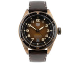 Tag Heuer Autavia 42mm Brown Dial Brown Leather Strap Watch for Men - WBE5191.FC8276