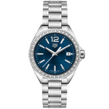 Tag Heuer Formula 1 Quartz 35mm Blue Dial with Diamonds Silver Steel Strap Watch for Women - WBJ1316.BA0666