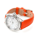 Tag Heuer Formula 1 35mm Quartz Mother of Pearl Dial Orange Leather Strap Watch for Women - WBJ131A.FC8250