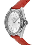 Tag Heuer Formula 1 35mm Quartz Mother of Pearl Dial Orange Leather Strap Watch for Women - WBJ131A.FC8250