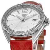 Tag Heuer Formula 1 35mm Quartz Mother of Pearl Dial Orange Leather Strap Watch for Women - WBJ131A.FC8250