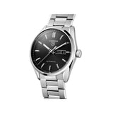 Tag Heuer Carrera Day Date Automatic Black Dial Silver Steel Strap Watch for Men - WBN2010.BA0640