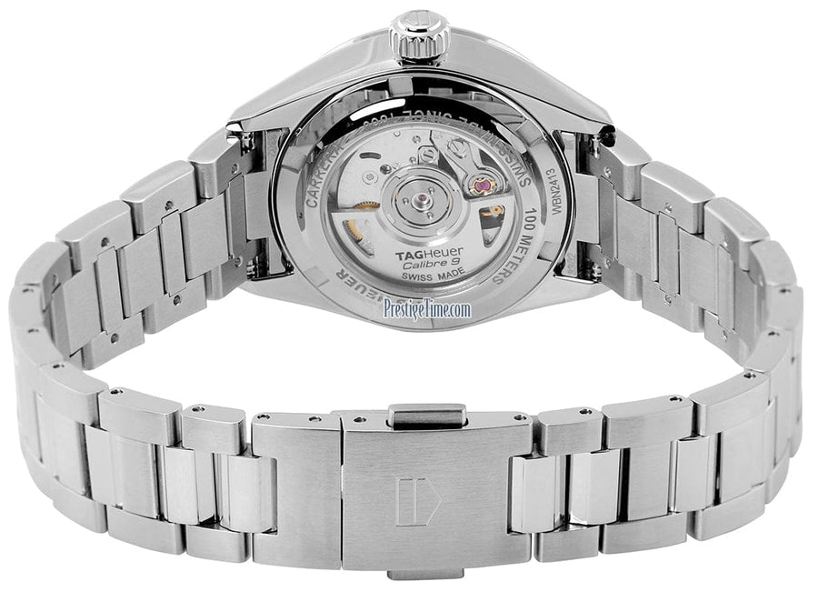 Tag Heuer Carrera Diamonds Blue Dial Silver Steel Strap Watch for Women - WBN2413.BA0621