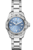 Tag Heuer Aquaracer Professional 200 Quartz Blue Dial Silver Steel Strap Watch for Women - WBP1415.BA0622