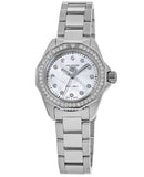 Tag Heuer Aquaracer Professional 200 Quartz Diamond Mother of Pearl Dial Silver Steel Strap Watch for Women - WBP1417.BA0622