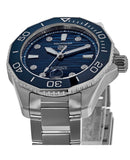 Tag Heuer Aquaracer Professional 300 Automatic Diamonds Blue Dial Silver Steel Strap Watch for Women - WBP231B.BA0618