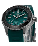 Tag Heuer Aquaracer Professional 300 Automatic Diamonds Green Dial Green Rubber Strap Watch for Women - WBP231G.FT6226