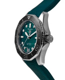 Tag Heuer Aquaracer Professional 300 Automatic Diamonds Green Dial Green Rubber Strap Watch for Women - WBP231G.FT6226