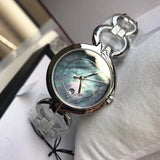 Tissot T Lady Flamingo Blue Mother of Pearl Dial Silver Steel Strap Watch for Women - T094.210.11.126.00