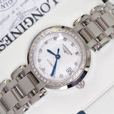 Longines PrimaLuna 26.5mm Automatic White Mother of Pearl Dial Silver Stainless Steel Watch for Women - L8.111.0.87.6