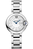 Cartier Ballon Bleu de Cartier Diamonds Silver Dial Silver Steel Strap Watch for Women - WE902073