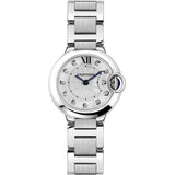 Cartier Ballon Bleu de Cartier Diamonds Silver Dial Silver Steel Strap Watch for Women - WE902073