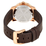 Movado Bold Rose Gold Dial Brown Leather Strap Watch For Women - 3600438