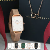 Daniel Wellington DW75 watch and necklace set