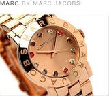 Marc Jacobs Blade Rose Gold Dial Rose Gold Stainless Steel Strap Watch for Women - MBM3142