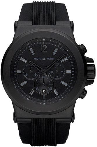 Michael Kors Dylan Black Dial Black Rubber Strap Watch for Men - MK8152