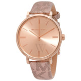 Michael Kors Addyson Quartz Rose Gold Dial Pink Leather Strap Watch for Women - MK2953