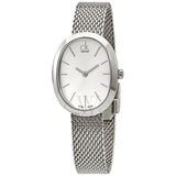 Calvin Klein Incentive Silver Dial Silver Mesh Bracelet Watch for Women - K3P23126