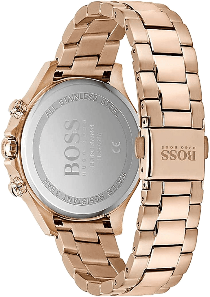 Hugo Boss Carnation Gold Dial Gold Steel Strap Watch for Women - 1502592