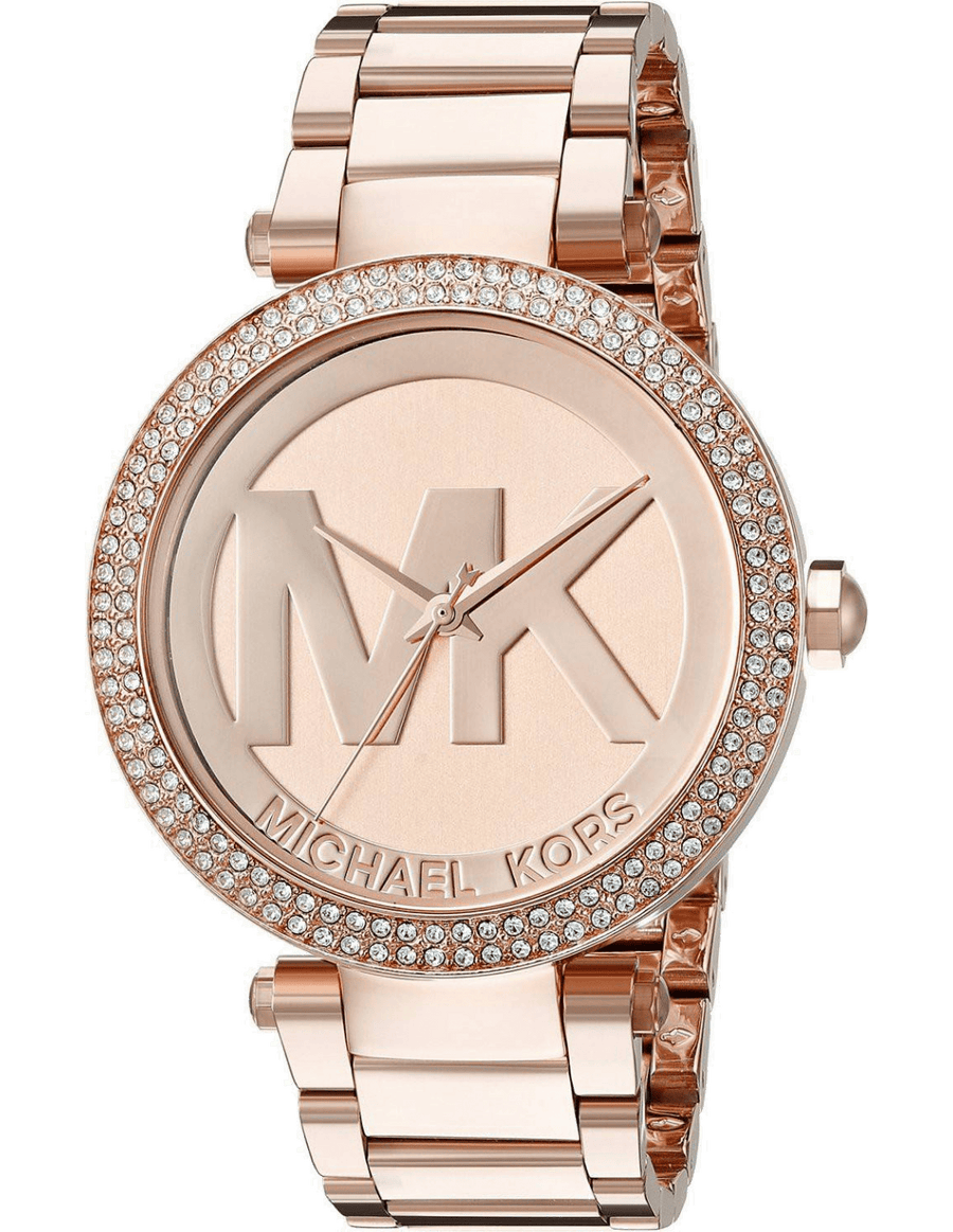 Michael Kors Parker Rose Gold Dial Rose Gold Steel Strap Watch for Women - MK5865