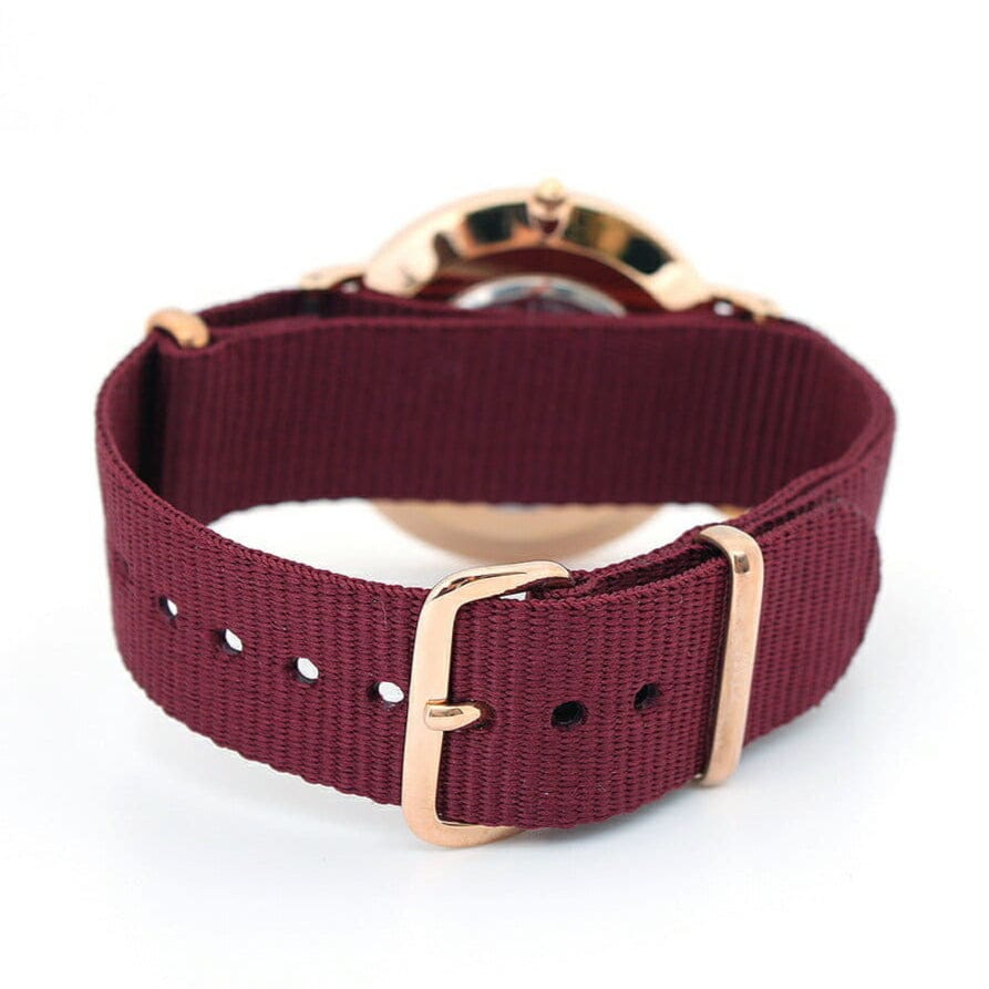 Daniel Wellington Classic Roselyn White Dial Red NATO Strap Watch For Women - DW00100271