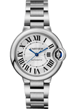 Cartier Ballon Bleu De Cartier Silver Dial Silver Steel Strap Watch for Women - WSBB0044