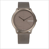 Calvin Klein Minimal Grey Dial Grey Mesh Bracelet Watch for Men - K3M517P4