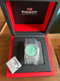 Tissot PRX Quartz Light Green Dial Silver Steel Strap Watch for Men - T137.410.11.091.01