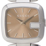 Gucci G Gucci Brown Dial Silver Steel Strap Watch For Women - YA125507