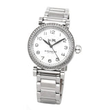 Coach Madison White Dial Silver Steel Strap Watch for Women - 14502396