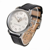 Coach Delancey White Dial Black Leather Strap Watch for Women - 14502714