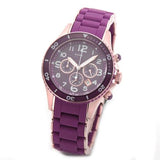 Marc Jacobs Rock Chronograph Purple Dial Purple Silicone Strap Watch for Women - MBM2576