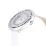 Swarovski Crystalline Pure White Dial White Leather Strap Watch for Women - 5275046