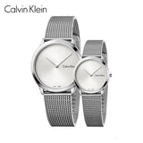 Calvin Klein Minimal SIlver Dial Silver Mesh Bracelet Watch for Women - K3M221Y6