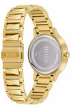 Hugo Boss Signature Gold Dial Gold Steel Strap Watch for Women - 1502541