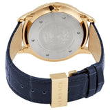 Versace Univers Navy Blue Dial Navy Blue Leather Strap Watch for Men - VEBK00318