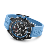 Breitling Endurance Pro Black Dial Light Blue Rubber Strap Watch for Men - X82310281B1S1