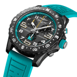 Breitling Endurance Pro Ironman 70.3 World Championship Grey Dial Turquoise Rubber Strap Watch for Men - X823105C1M1S1