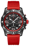 Breitling Endurance Pro Black Dial Red Rubber Strap Watch for Men - X82310D91B1S1