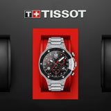 Tissot T Race Moto GP Limited Edition Chronograph Black Dial Silver Steel Strap Watch for Men - T141.417.11.057.00