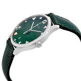 Gucci G-Timeless Mother of Pearl Green Dial Green Leather Strap Watch For Women - YA1264042