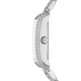 Michael Kors Emery Three-Hand Crystals White Dial Silver Steel Strap Watch for Women - MK4642