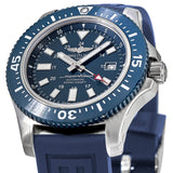 Breitling Superocean 44mm Diver Pro III Special Mariner Blue Dial Blue Rubber Strap Mens Watch - Y1739316/C959