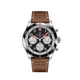 Breitling Avi Chronograph 42 Mosquito Black Dial Brown Leather Strap Watch for Men - Y233801A1B1X1