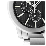Gucci G Chrono Black Dial Silver Steel Strap Watch For Men - YA101204