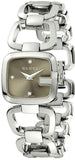 Gucci G Gucci Brown Dial Silver Steel Strap Watch For Women - YA125503