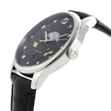 Gucci G-Timeless Moonphase Black Dial Black Leather Strap Watch For Men - YA126327