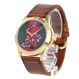 Gucci Le Marche Des Merveilles Green and Red Dial Brown Leather Strap Unisex Watch - YA1264012